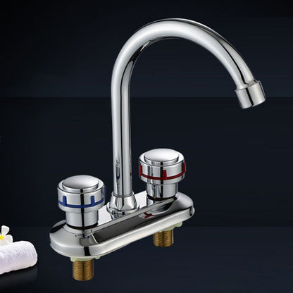 Skorter | 1or2-Handle Brushed Nickel Widespread Faucet 2 Hole Center Set Sink Faucet