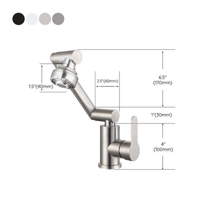 Skorter | Contemporary Centerset Faucet Lever Handles Low Arc Stainless Steel Faucet
