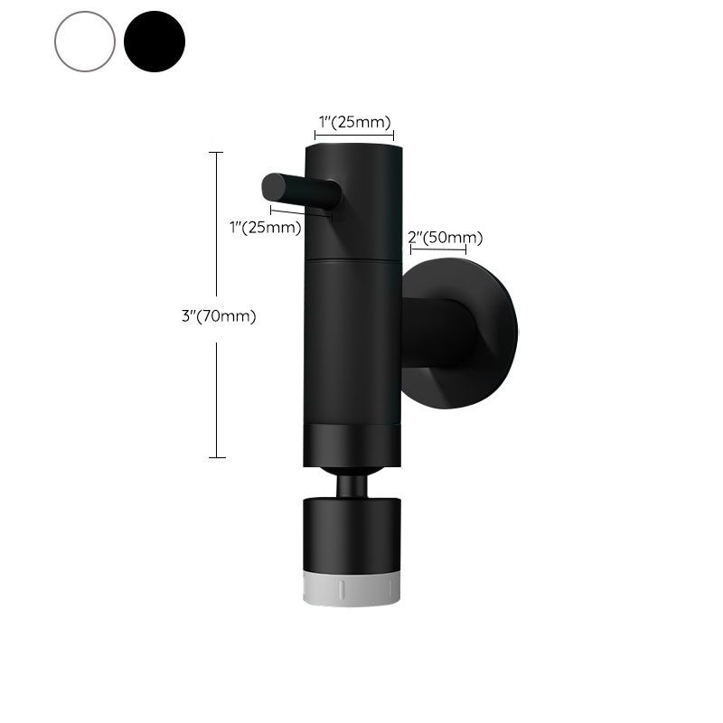 Skorter | Contemporary Wall-Mounted Bathroom Faucet One Hole Solid Brass Round Faucet