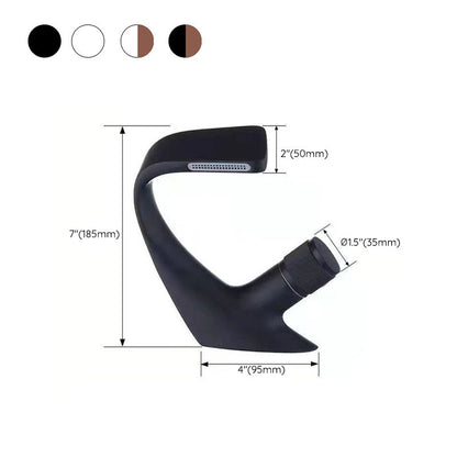 Skorter | Button Handle Faucet Contemporary Style Faucet with Waterfall Spout