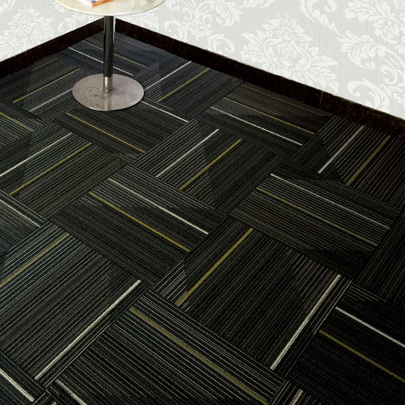 Skorter | Dark Color Level Loop Carpet Tile Non-Slip Self-Adhesive Indoor Office Carpet Tiles