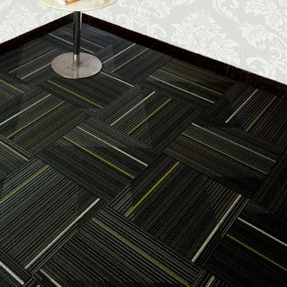 Skorter | Dark Color Level Loop Carpet Tile Non-Slip Self-Adhesive Indoor Office Carpet Tiles