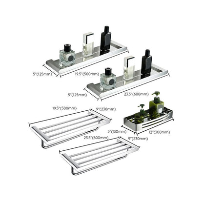 Skorter | Contemporary bathroom accessories single item or in set in silver