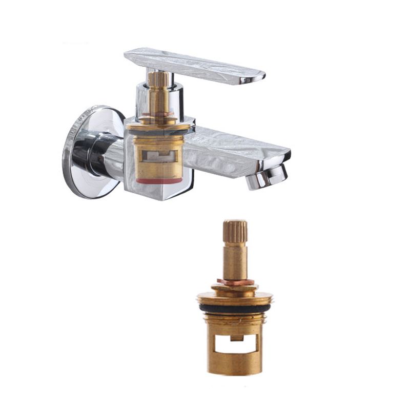 Skorter | Contemporary Wall Mounted Bathroom Faucet Lever Handles Solid Brass Faucet