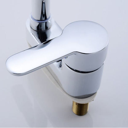 Skorter | Chrome Round Washbasin Faucet with Swivel Spout for the Bathroom