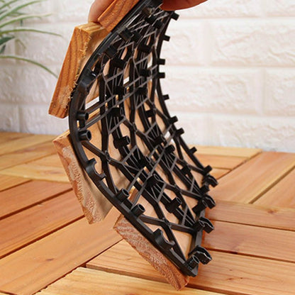 Skorter | Connection Patio Floor Tiles Made of Solid Wood Patio Floor Tiles