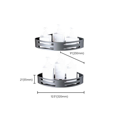 Skorter | Matt gray bathroom accessory set bathroom shelf/towel holder & paper holder included