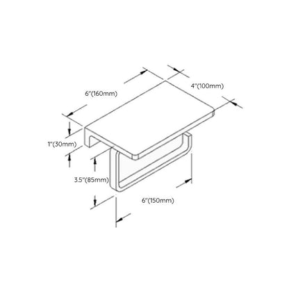 Skorter | Black 6-piece Bathroom Accessory Set Modern Shower Curtain Rod / Bathrobe Hook and Towel Bar