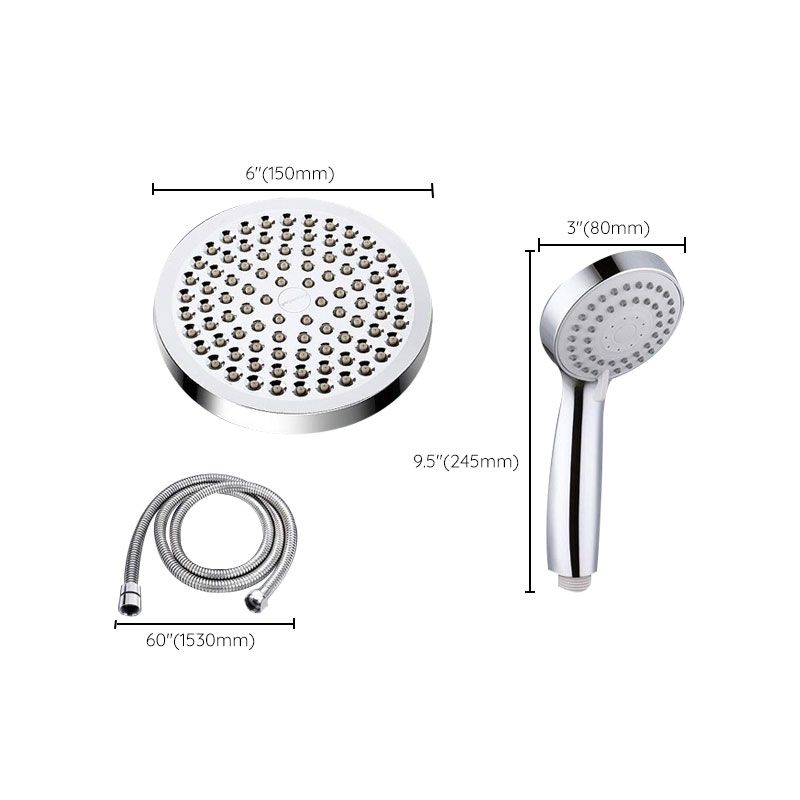 Skorter | 4-Setting Silver Shower Set Concealed Wall Mount Holder Tee with Outlet