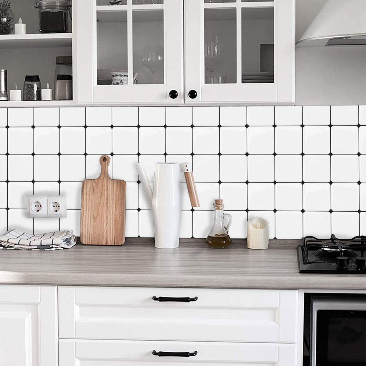 Skorter | Contemporary Wallpaper Mosaic Tile Peel & Stick Tile for Kitchen and Bathroom