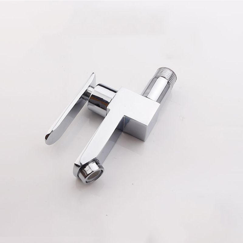 Skorter | Contemporary Wall Mounted Bathroom Faucet Lever Handles Solid Brass Faucet