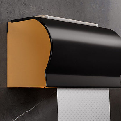 Skorter | Black and Brass Bathroom Hardware Set Modern Stainless Steel Bathroom Shelf/Towel Holder/Paper Holder