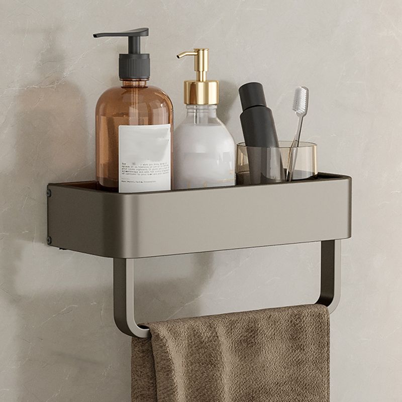 Skorter | Contemporary Aluminum Bathroom Accessory Set Grey Bath Shelf