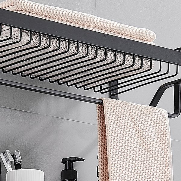 Skorter | Black / Silver Bathroom Accessories Aluminium Hardware Set Bathroom Shelf