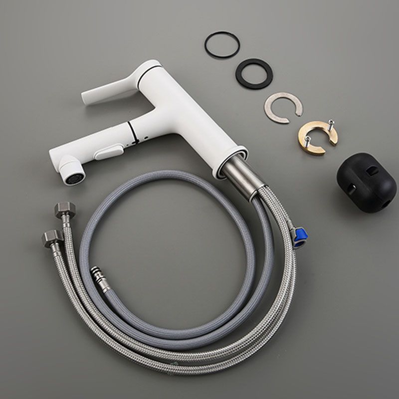 Skorter | Contemporary Single Handle Faucet Pull Out Kitchen Faucet with Lever Handle