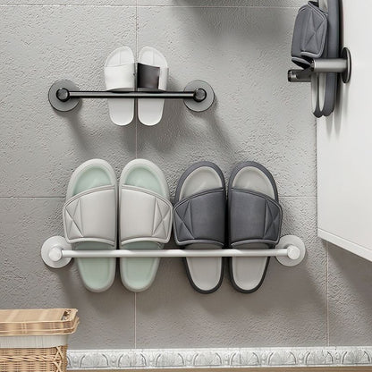Skorter | 2-piece modern bathroom accessory set metal slipper rack/towel bar
