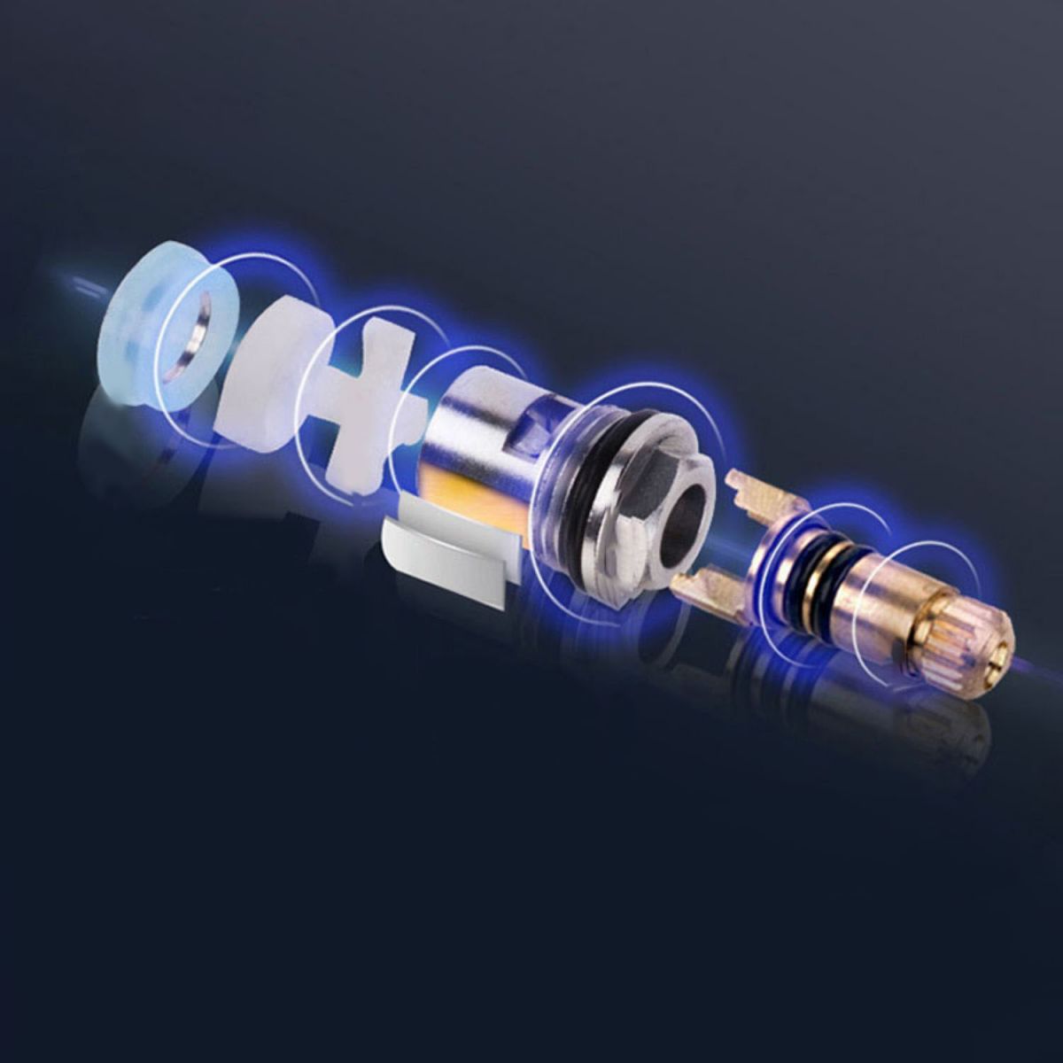 Skorter | Modern Bathroom Faucet Chrome Button Handle with Water Hose Sink Faucet