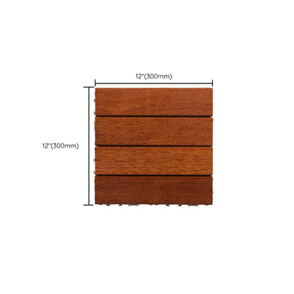 Skorter | 4-Slat Wood Deck/Patio Floor Tiles Interlocking Installation Floor Tiles