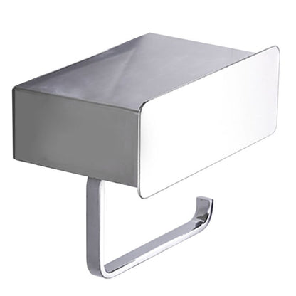 Skorter | 2-piece stainless steel classic bathroom accessory set black & chrome paper holder