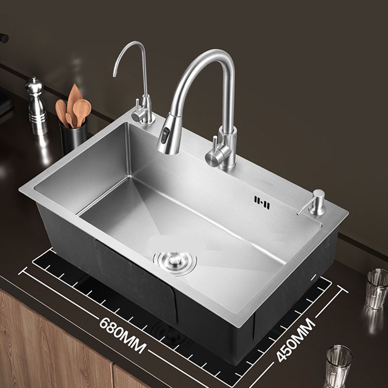 Skorter | Contemporary Style Kitchen Sink Stainless Steel Colorfast Built-in Sink