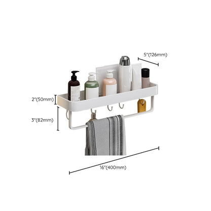 Skorter | Contemporary Bathroom Accessory Set Metal Bathroom Shelf in White