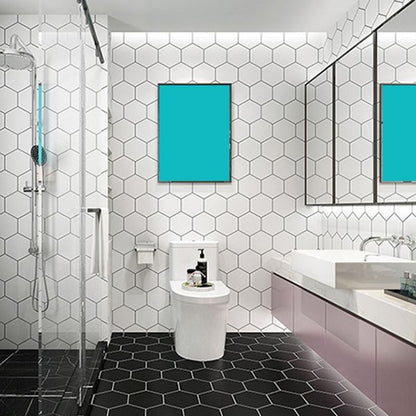 Skorter | Bathroom Wall Floor Tile Waterproof Geometric Pattern Floor Wallpaper