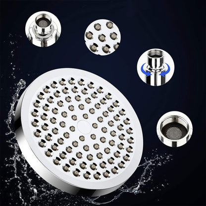 Skorter | 4-Setting Silver Shower Set Concealed Wall Mount Holder Tee with Outlet