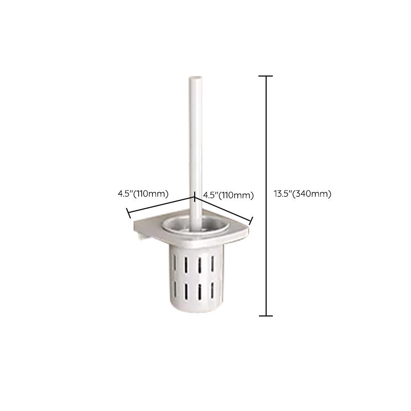 Skorter | Contemporary Bathroom Hardware Set in White with Bath Shelf/Towel Rack/Paper Holder