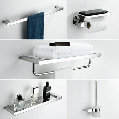 Skorter | Contemporary bathroom accessories single item or in set in silver