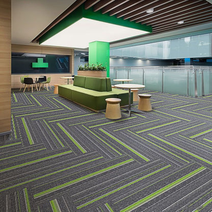 Skorter | Dark Color Level Loop Carpet Tile Non-Slip Self-Adhesive Indoor Office Carpet Tiles