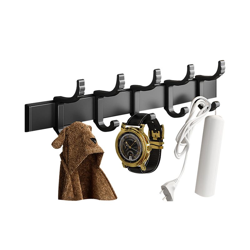 Skorter | Black Aluminum Bathroom Accessory Set Modern Bathroom Shelf / Towel Bar & Paper Holder