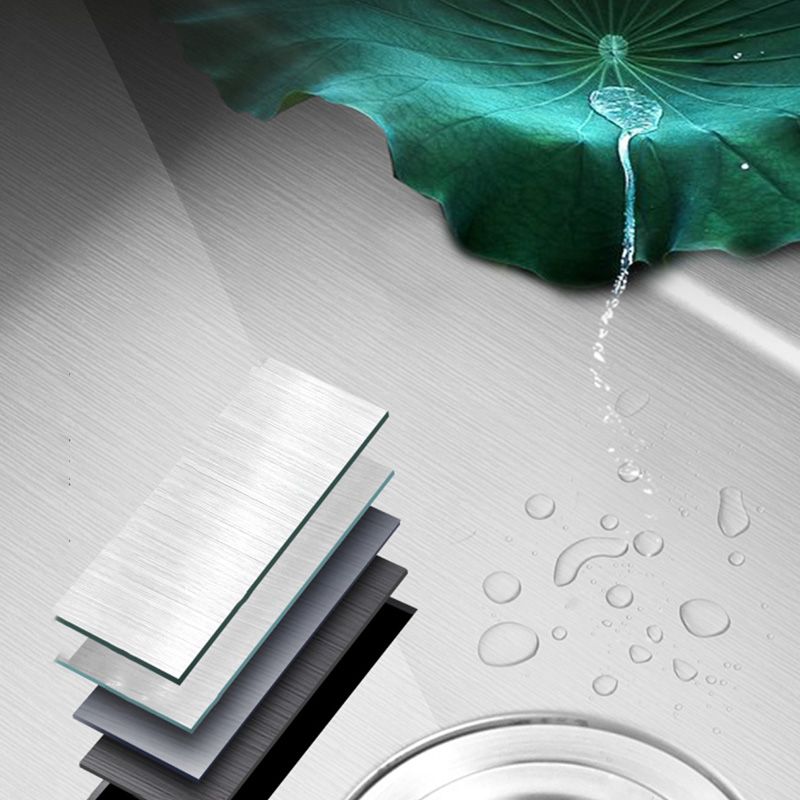 Skorter | Contemporary Style Kitchen Sink Stainless Steel Colorfast Built-in Sink