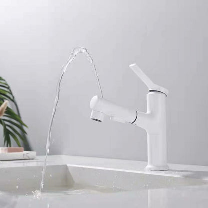 Skorter | Contemporary Vessel Faucet Copper Single Handle Low Arc Pull Down Vessel Faucet for Home