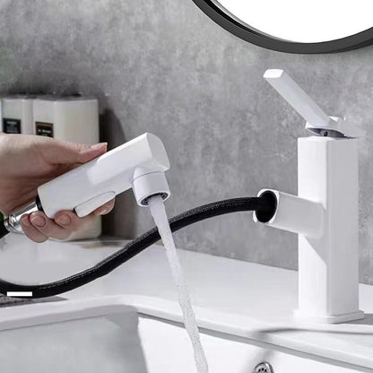 Skorter | Contemporary Vessel Sink Faucet Copper Single Handle Low Arc Pull-Out Vessel Sink Faucet