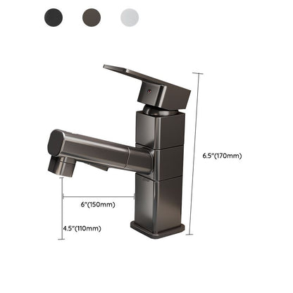 Skorter | Bathroom Vessel Faucet Swivel Spout Single Handle Faucet with Pull-Out Spray Head