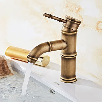 Skorter | Brass Country Basin Faucet Single Hole Sink Faucet for Bathroom