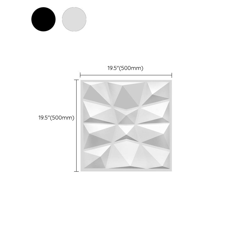 Skorter | Modern Zinc Back Wall Panel Smooth Upholstered Wall Ceiling in Black and White