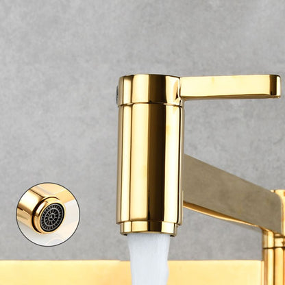 Skorter | Beautiful Wall-Mounted Brass Fixtures Stain-Resistant Wall-Mounted Bathroom Faucet