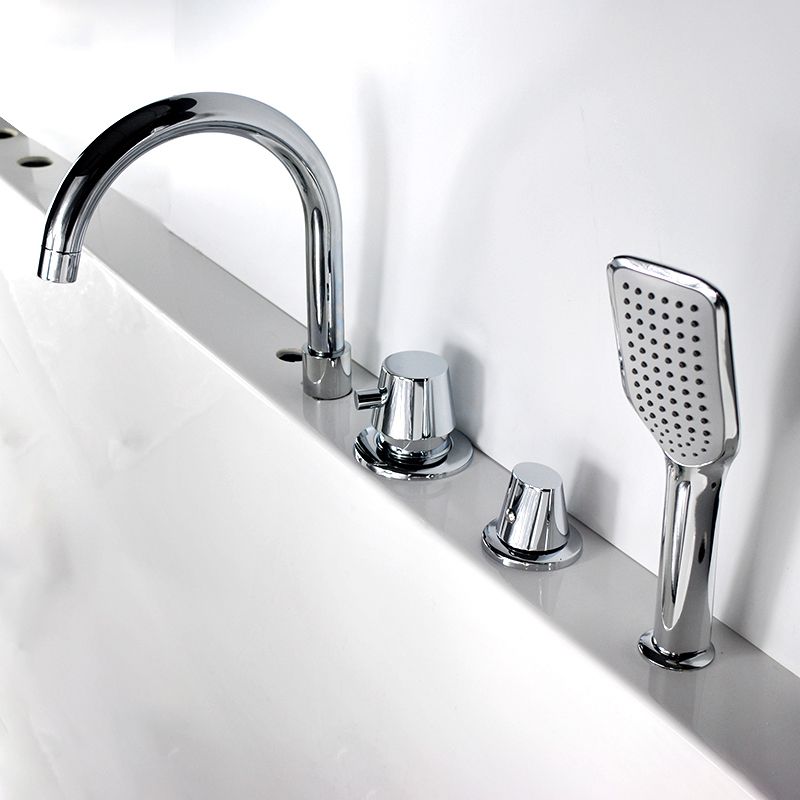 Skorter | Wall-mounted Copper Roman Bathtub Faucet Low Arc Roman Bathtub Filler Trim