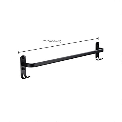 Skorter | Contemporary Bathroom Accessory Set Black Surface Bathrobe Hook/Towel Ring Bar