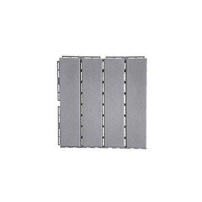 Skorter | 30 cm X 30 cm 4-Slat Square Deck/Patio Floor Tiles Snap Fit Installation Floor Tiles