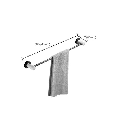 Skorter | Metal and Marble Bathroom Hardware Set as a Single Piece or as a Set in Black