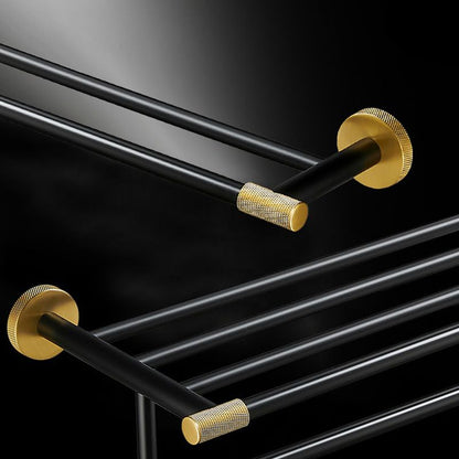 Skorter | 5-piece modern bathroom accessory set made of black brass bathroom hardware
