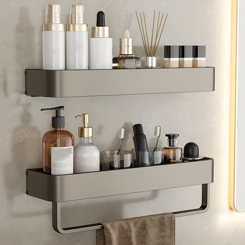Skorter | Contemporary Aluminum Bathroom Accessory Set Gray Bath Shelf