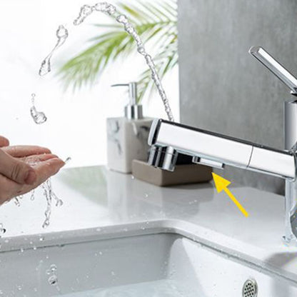 Skorter | Contemporary Vessel Sink Faucet Copper Single Handle Low Arc Pull Down Vessel Faucet