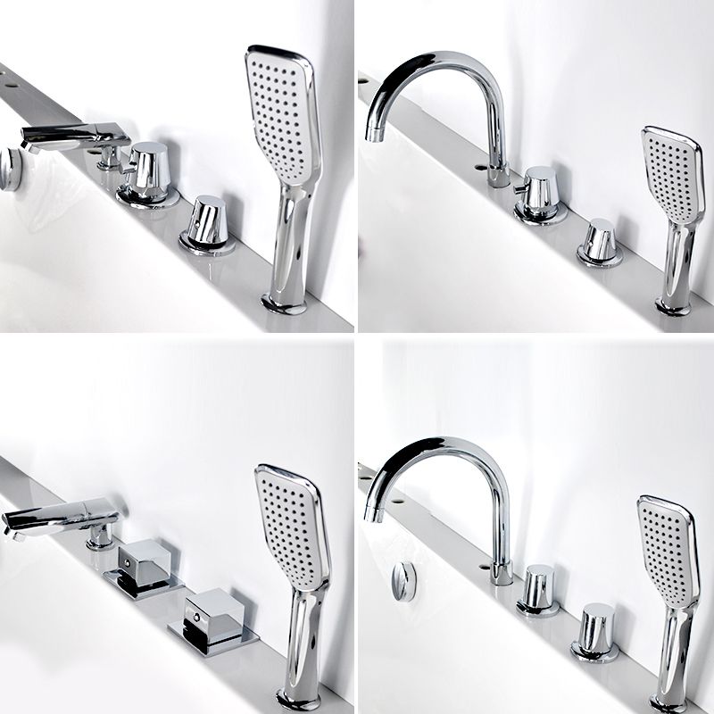 Skorter | Wall-mounted Copper Roman Bathtub Faucet Low Arc Roman Bathtub Filler Trim