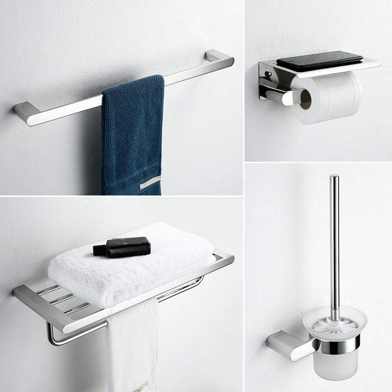 Skorter | Contemporary bathroom accessories single item or in set in silver