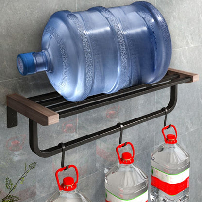 Skorter | 7-piece bathroom accessory set metal bath set with wood accents