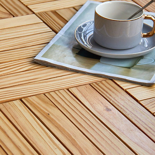 Skorter | 7-Slat Square Wood Terrace Tiles Laying Pattern Outdoor Terrace Tiles