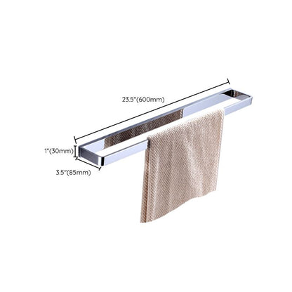 Skorter | Chrome brass modern bathroom accessory set with towel bar/ ring/ paper holder & bathrobe hook